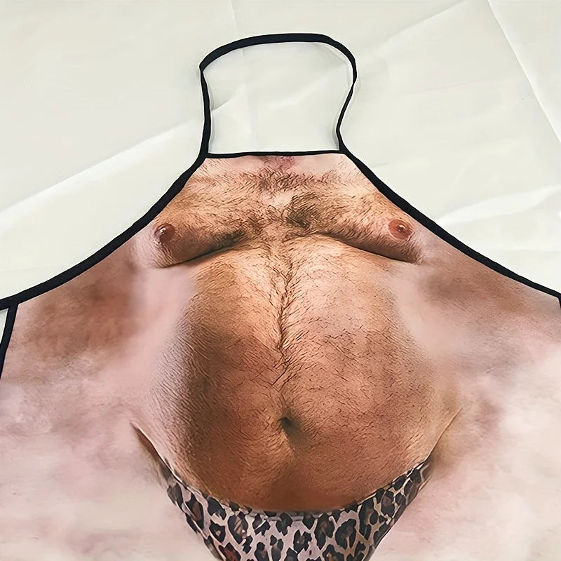 Beer Belly Printed Men's Kitchen Apron - Polyester, Woven, BBQ & Party Ready