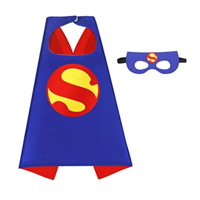 Kids Superhero Capes and Masks Costume Set for Halloween and Party