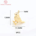 12x16mm Gold Color Brass Bee Charm Pendant for Jewelry Making