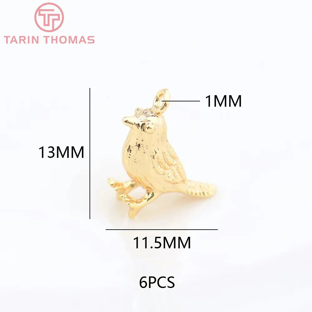 12x16mm Gold Color Brass Bee Charm Pendant for Jewelry Making