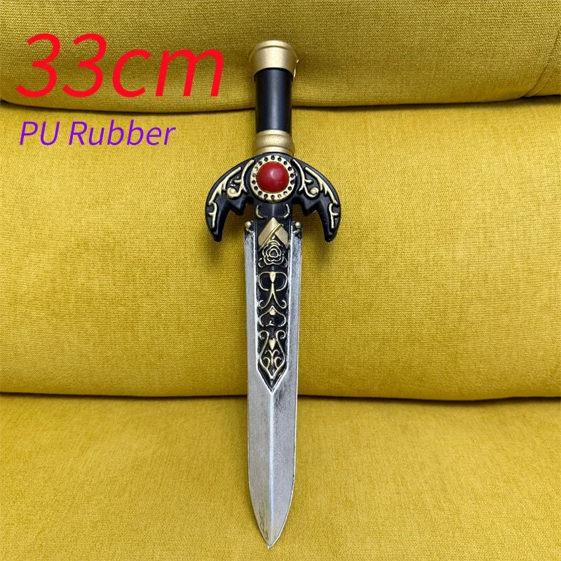 Halloween Knight Dagger Sword Cosplay Prop Role Play Gift Safety PU Rubber