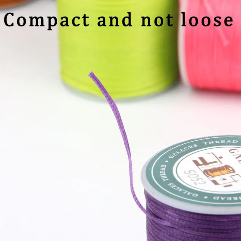 Leather Sewing Thread Flat Waxed 0.8mm for Handmade Leather Goods - Multiple Colors