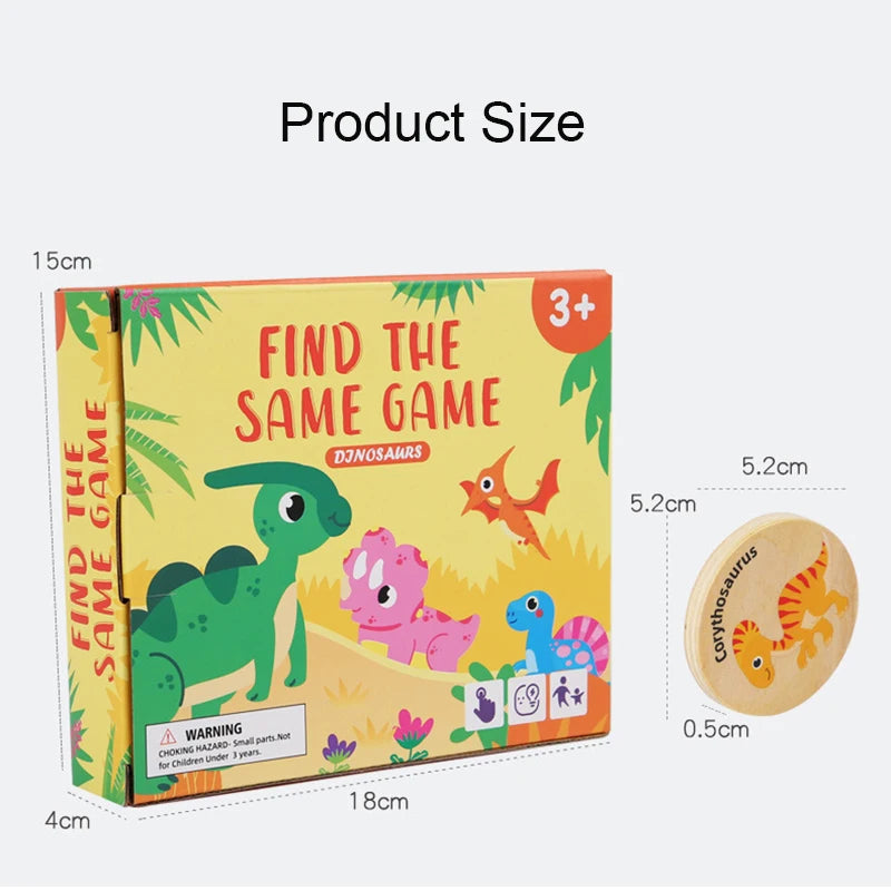 Montessori Matching Puzzle Toy Cognitive Memory Board Game Educational Toy for Children