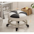 Universal Small Mobile Floor Stool with Wheels for Living Room and Kids, Low Seat