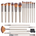 Hot Champagne Makeup Brush Set for Women – Foundation, Powder, Blush & Eyeshadow Tools
