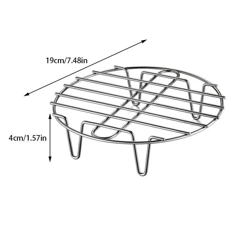 Stainless Steel Steaming Rack for Pots and Air Fryers - Kitchen Food Steamer