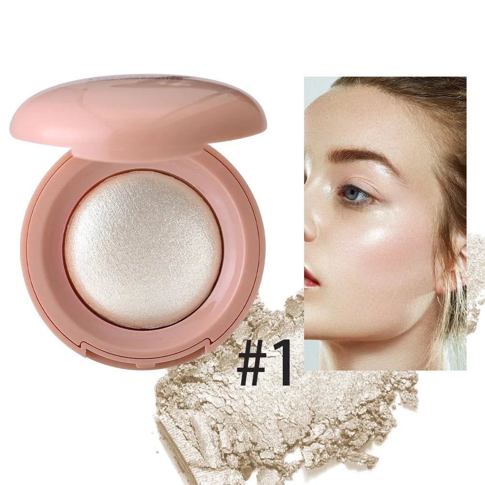 Long-lasting Waterproof Highlighter Palette with Natural Gloss & Shimmer - Multiple Colors