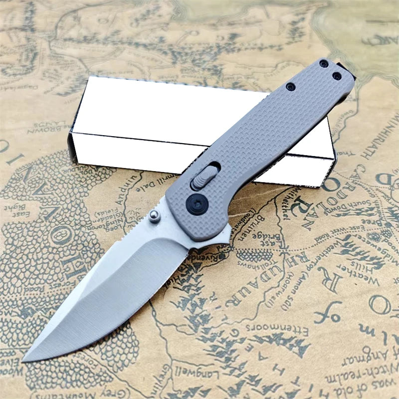 Folding Utility Knife with D2 Drop Point Blade Nylon Handle Outdoor Camping Tactical Knife