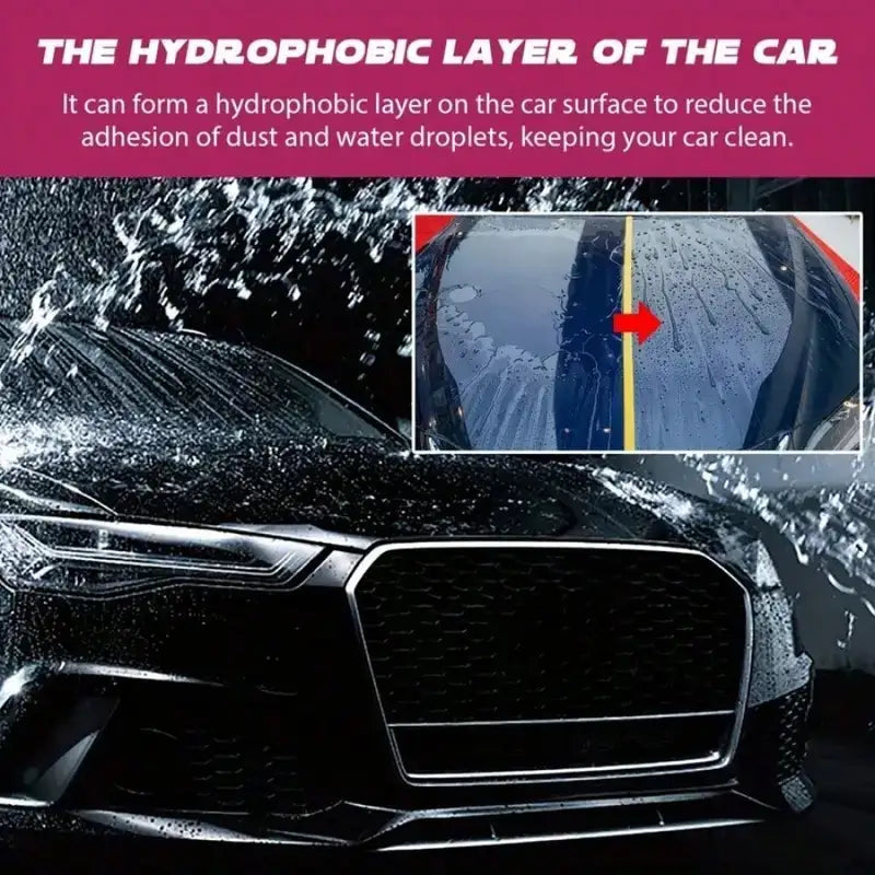 500ml Pink Foam Car Wash Soap with Ceramic Coating - High Concentration Wax for All Car Paints