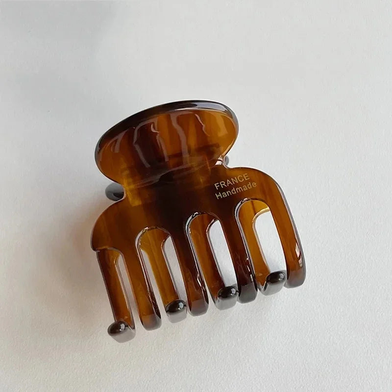 Retro Acetate Ponytail Clip Hair Accessory for Girls - Multi, Coffee, Brown