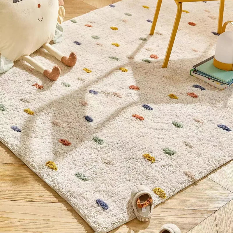 Imitation Cashmere Area Rug for Living Room Bedroom Study - Anti-Slip & Dirt-Resistant Home Decor