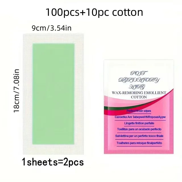 Depilatory Wax Strips for Hair Removal - 10/30/50 Pcs Cold Wax Paper for Face, Body, Arms, Legs