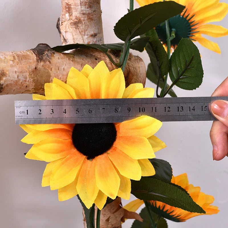 Artificial Sunflower Vine for Wedding Christmas Decor - Fake Flower Rattan