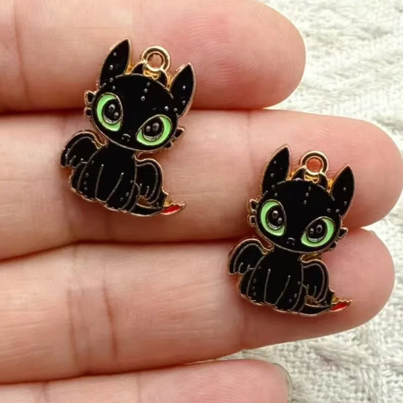 10pcs Dragon Charm Jewelry Charms for DIY Necklace Earrings Keychain Crafting