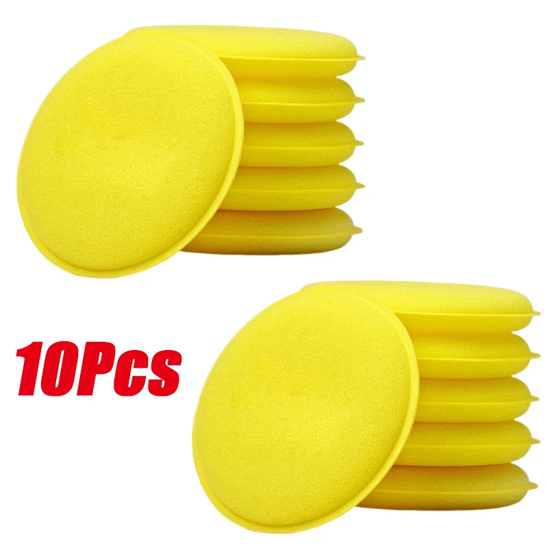 Car Waxing Polish Foam Sponge Set - High Density Applicators for Auto Detailing