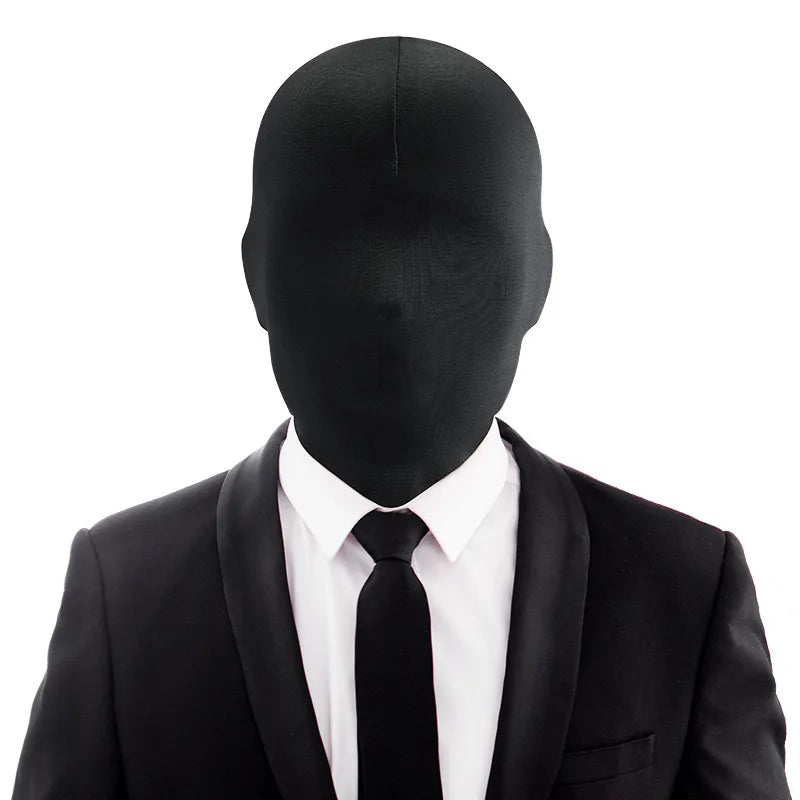 Breathable Full Face Mask for Cosplay Halloween Christmas Costume Prop - Black & White