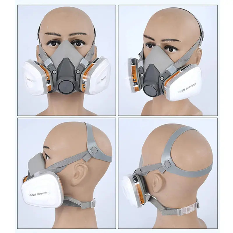 27-in-1 Half Face Respirator Mask with Filters for Industrial Spray and Chemical Protection