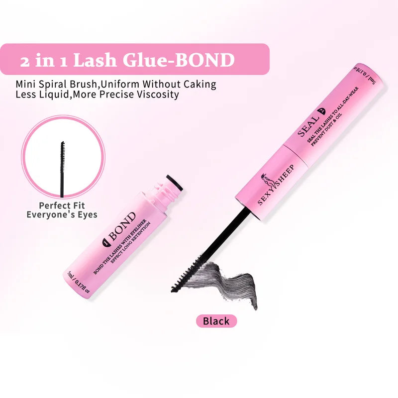 Lash Cluster Glue & Seal 10ml Eyelash Adhesive for Clusters Long-Lasting