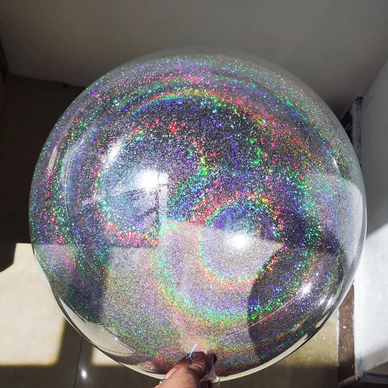 20-Inch Glitter Bobo Balloons for Celebrations and Party Decor - 2 Pack