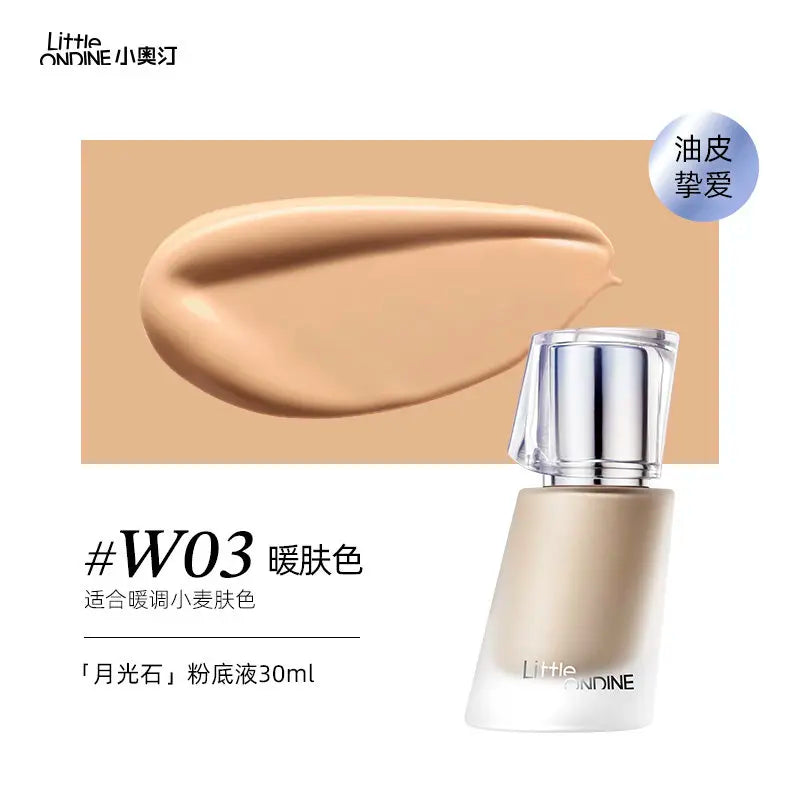 Long-Wear Foundation with Matte Finish for Oily Skin - Buildable Concealer, Oil-Control, Non-Oxidizing Formula