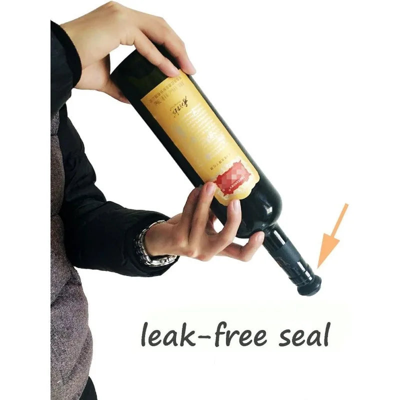 Vacuum Wine Saver Set with Pump and Reusable Stoppers - Stainless Steel Preservation Kit