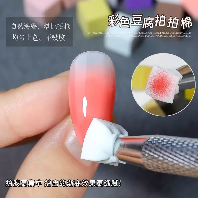 Multifunctional Stainless Steel Nail Tweezer Clip with Gripping Sponge for Manicure Decoration