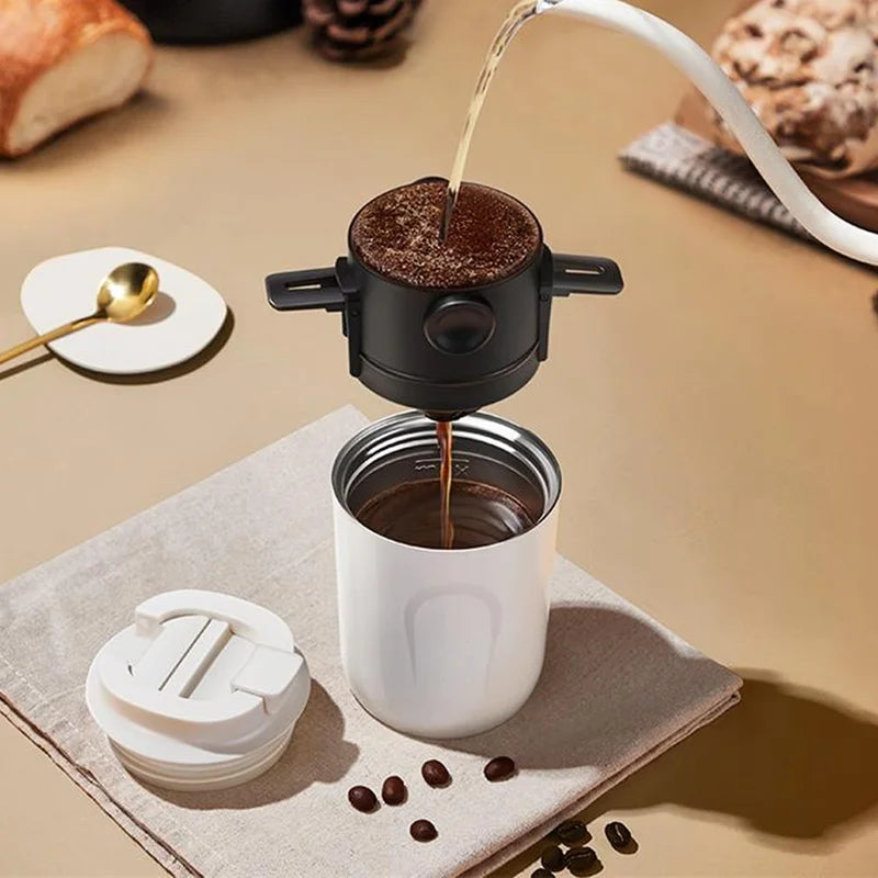 Insulated Stainless Steel Travel Tumbler Cup - 220ml Portable Coffee Mug