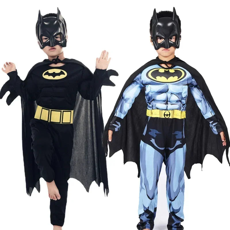 Kids Bat Cosplay Costume Halloween Children Boys Superhero Fancy Dress Up Outfit