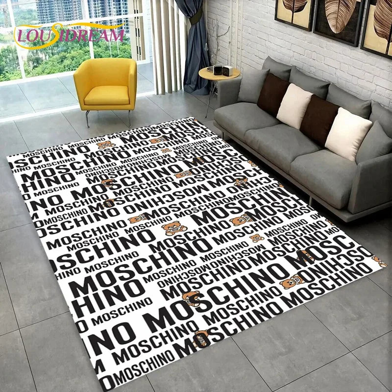 3D Cartoon Toy Bear Area Rug for Living Room and Bedroom - Non-Slip Carpet