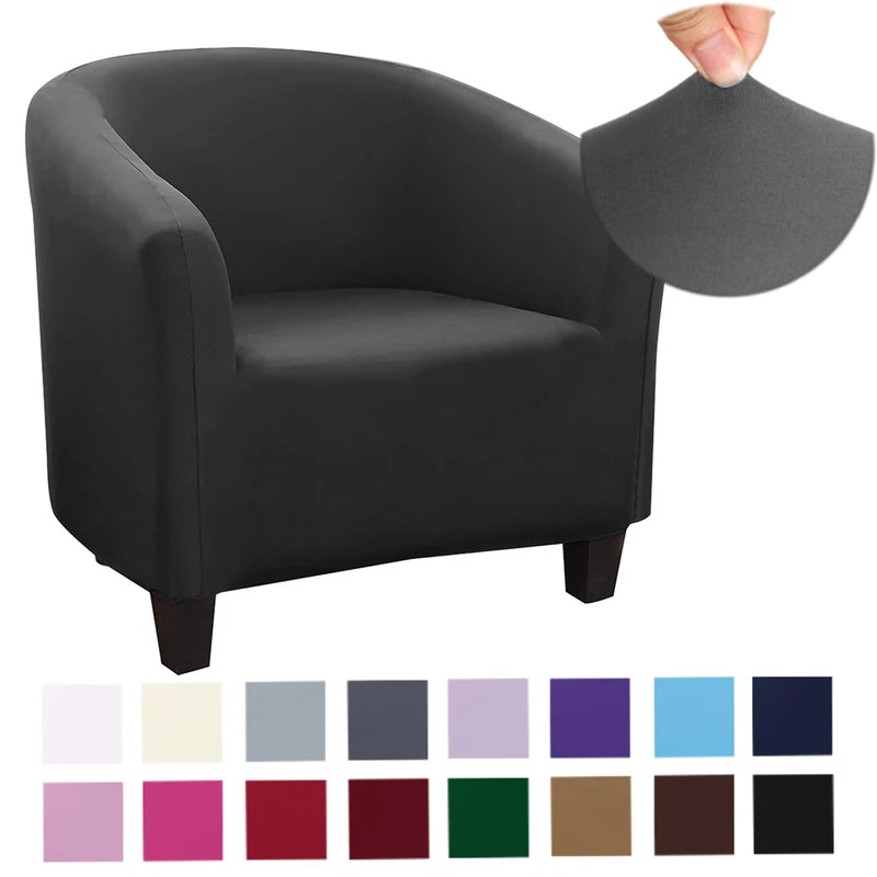 Stretch Club Chair Slipcover - Spandex Armchair Cover for Living Room Furniture Protector
