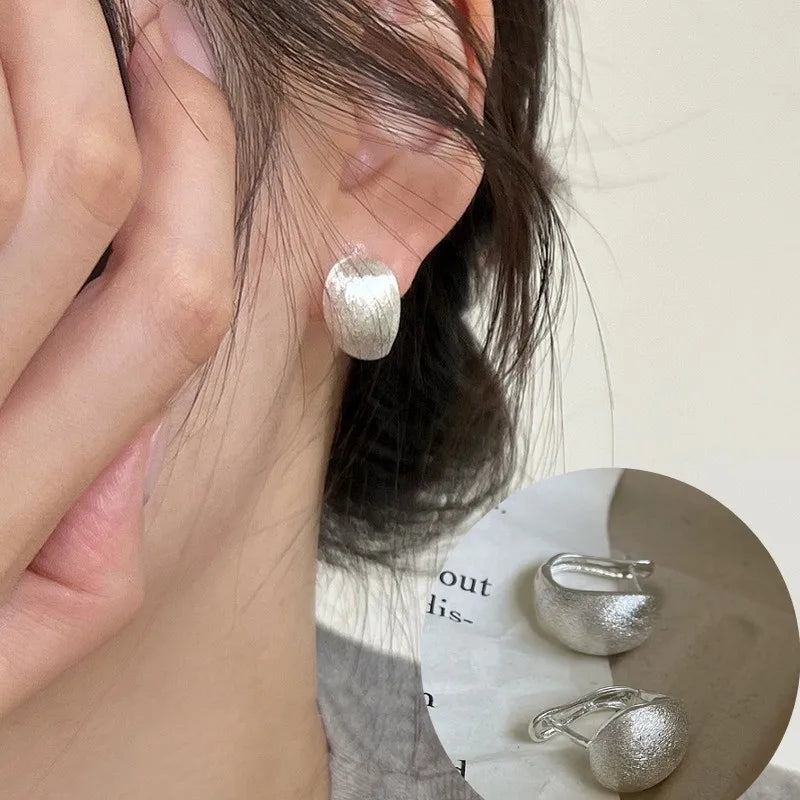 Sterling Silver Geometric Stud Earrings for Women - Versatile Jewelry Gift