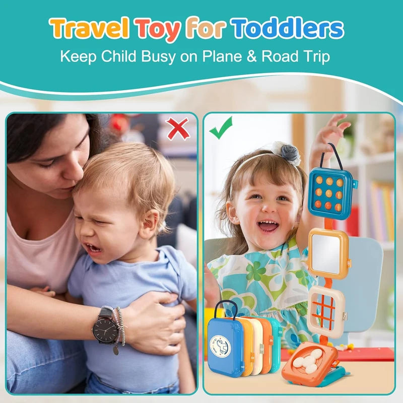 Montessori Baby Activity Cube Sensory Toys Set for 1+ Years - Fine Motor Skills & Educational Play