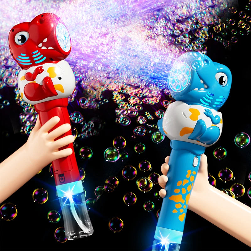 Automatic Bubble Machine for Kids Cartoon Dinosaur Giraffe Luminous Bubble Toy