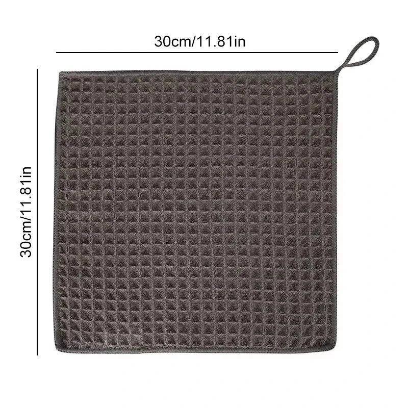 Microfiber Coffee Bar Cleaning Towels 4-Pack - Absorbent Home Barista Cloths