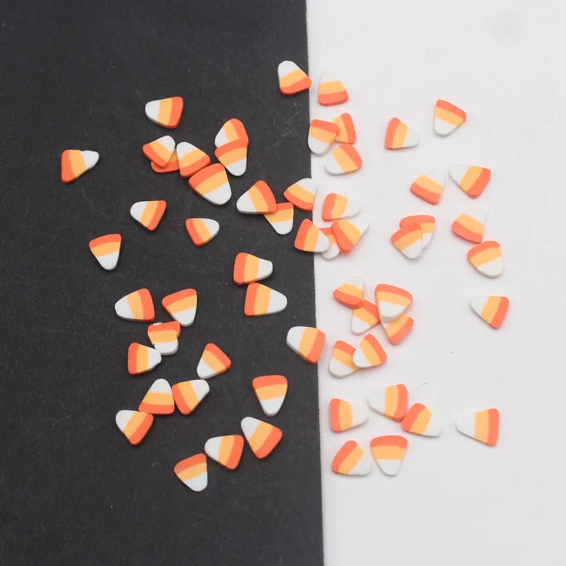 Halloween Themed Polymer Clay Slices Skulls Pumpkins Ghosts Sprinkles for DIY Crafts