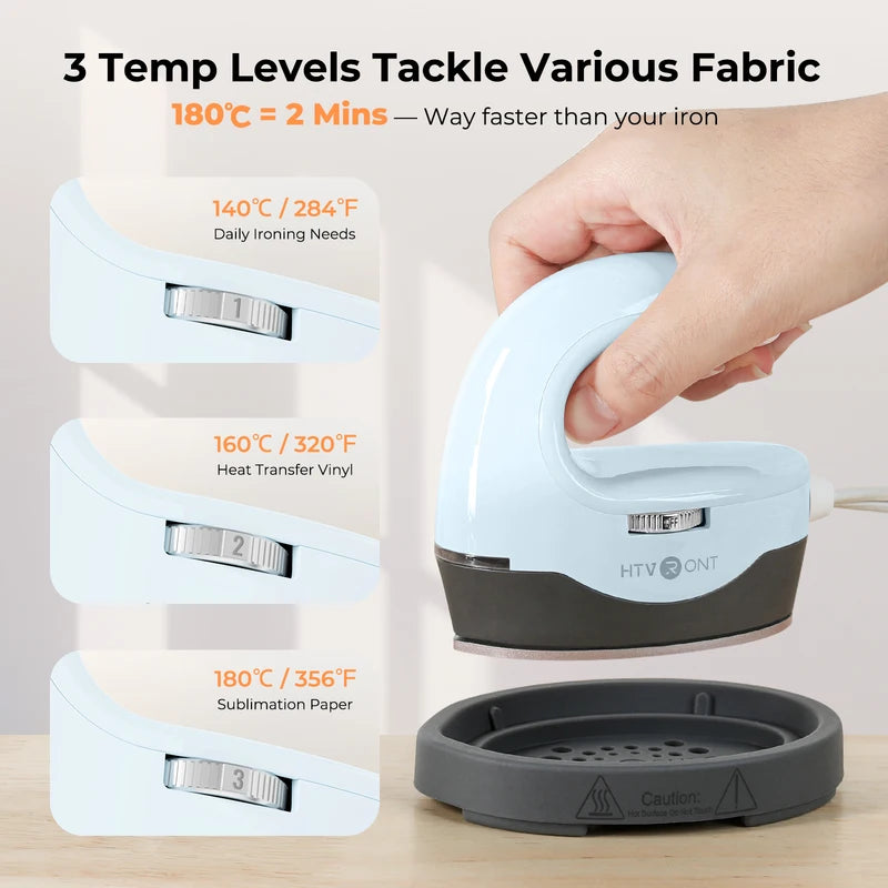 Mini Heat Press Machine for T-Shirts Hats Transfers Portable Iron Press