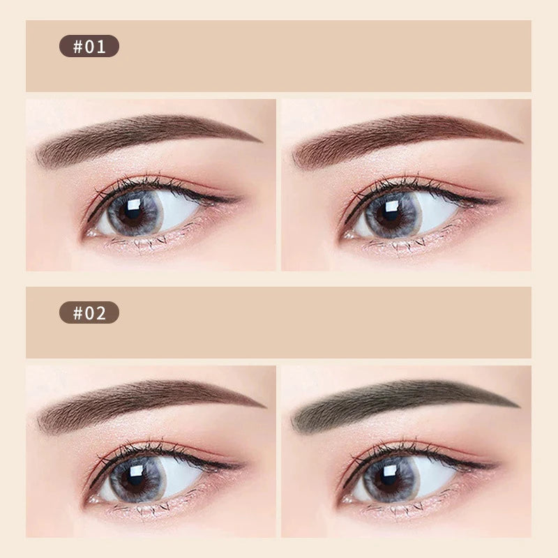 Waterproof Eyebrow & Eye Shadow Palette with Brush - 2 Color Options