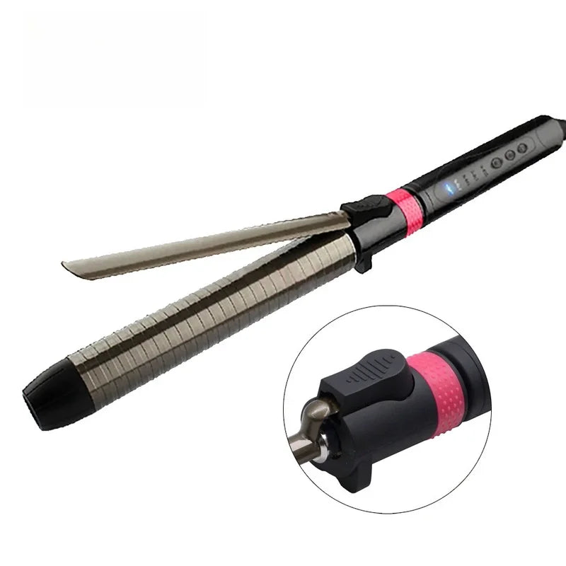 Professional 9mm Curling Iron for Short Hair, 360° Rotatable Hair Curler