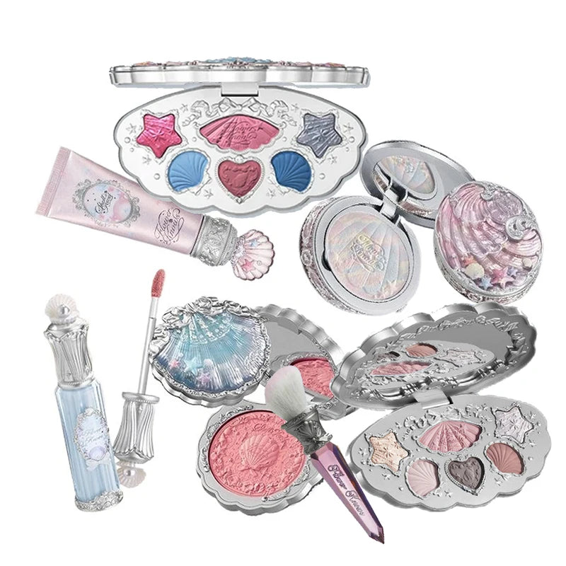 Professional Makeup Gift Set with Eyeshadow Blush Lip Gloss Primer & Powder - Vegan Collection