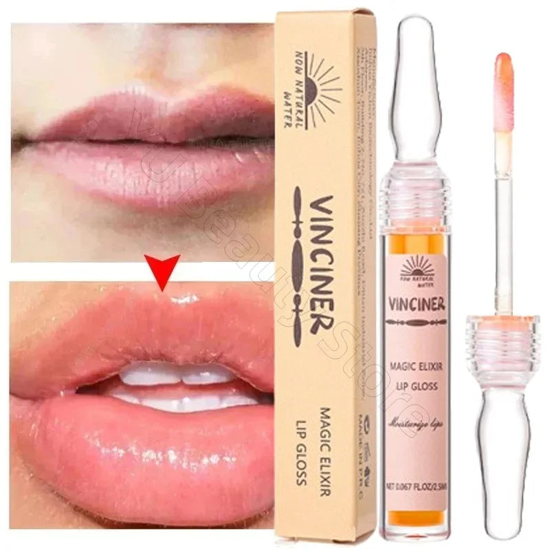 6 Colors Lip Plumping Gloss with Instant Volume Hydrating Serum - Moisturizing Lip Oil