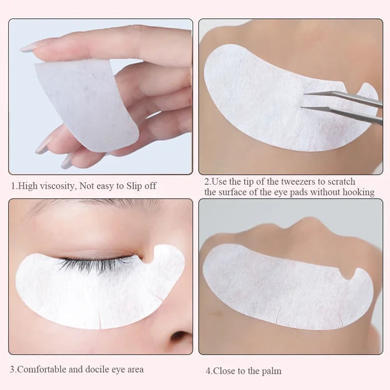 100 Pairs U-Shape Eyelash Extension Gel Patches Under Eye Pads Makeup Tools