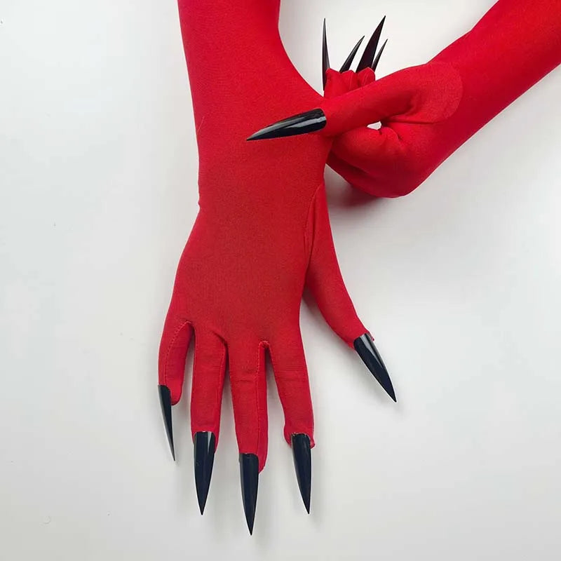 Halloween Ghost Claw Gloves Long Nail Costume Accessory for Stage and Party