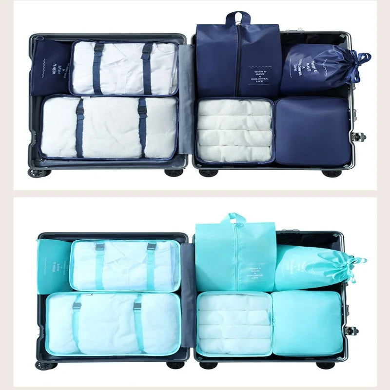 Travel Packing Cubes Organizer Set Lightweight Suitcase Storage Bags