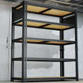 Heavy-Duty 5-Tier Adjustable Metal Shelving Unit with Pegboard System for Basement Garage Warehouse