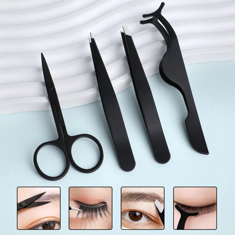 8-Pack Stainless Steel Eyebrow Trimming Tool Set for Men