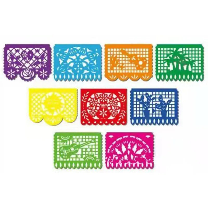 Mexican Theme Party Banner Felt Flags for Day of The Dead & Birthdays