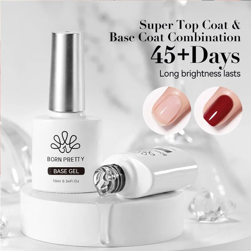 10ml Matte Top Coat Nail Gel - No Wipe Base & Top Coat for Long-Lasting Manicure