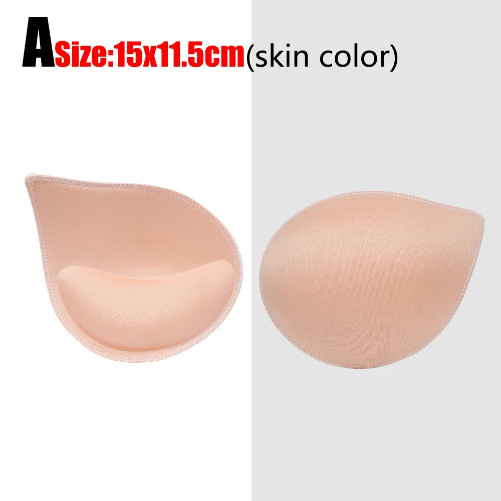 Thick Sponge Bra Pads for Women - Push Up & Breast Enhancer, Removable Inserts, 1 Pair