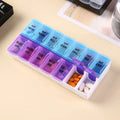 Double Row Portable Medicine Organizer Box 14-Day Large Capacity Storage