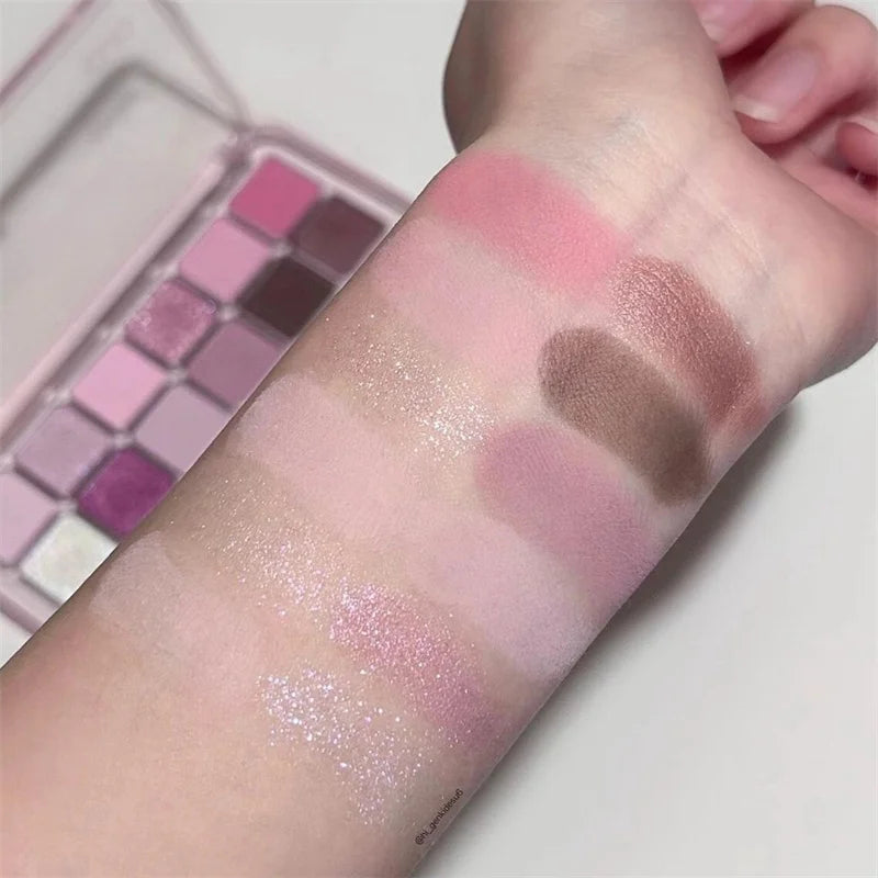 12-Color Glitter & Matte Eyeshadow Palette for All Occasions - Vibrant & Long-Lasting